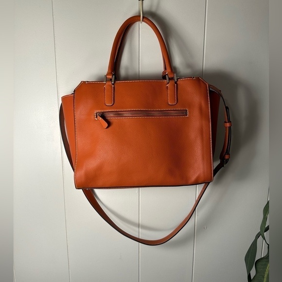 Guess Orange Satchel Top Handle Purse - Picture 14 of 16